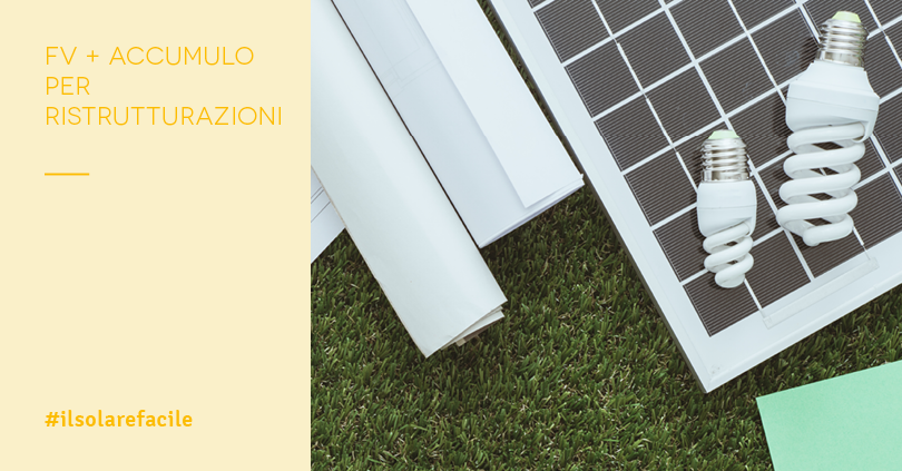 Impianto FV con accumulo per ristrutturazioni residenziali