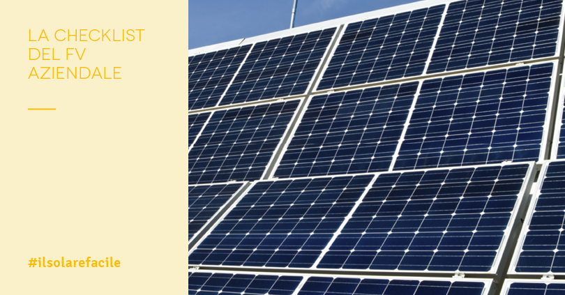 Come scegliere il fotovoltaico per aziende: la checklist da seguire