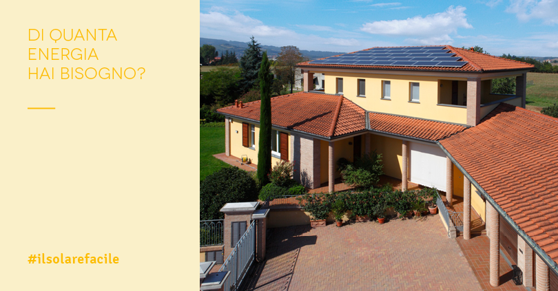 Dimensionamento impianto fotovoltaico per villetta